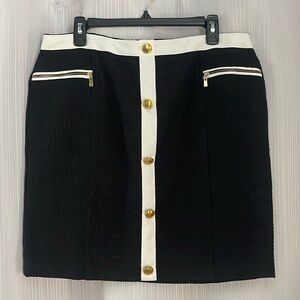 Laundry by Shelli Segal‎ Black Midi Skirt